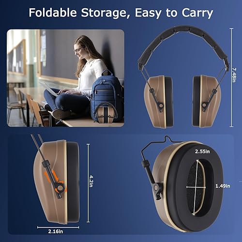 Miniatura 4 de Orejeras de seguridad para protección auditiva SNR 29 dB Cancelación de ruido Orejeras Disparo Caza Construcción Reducción de ruido