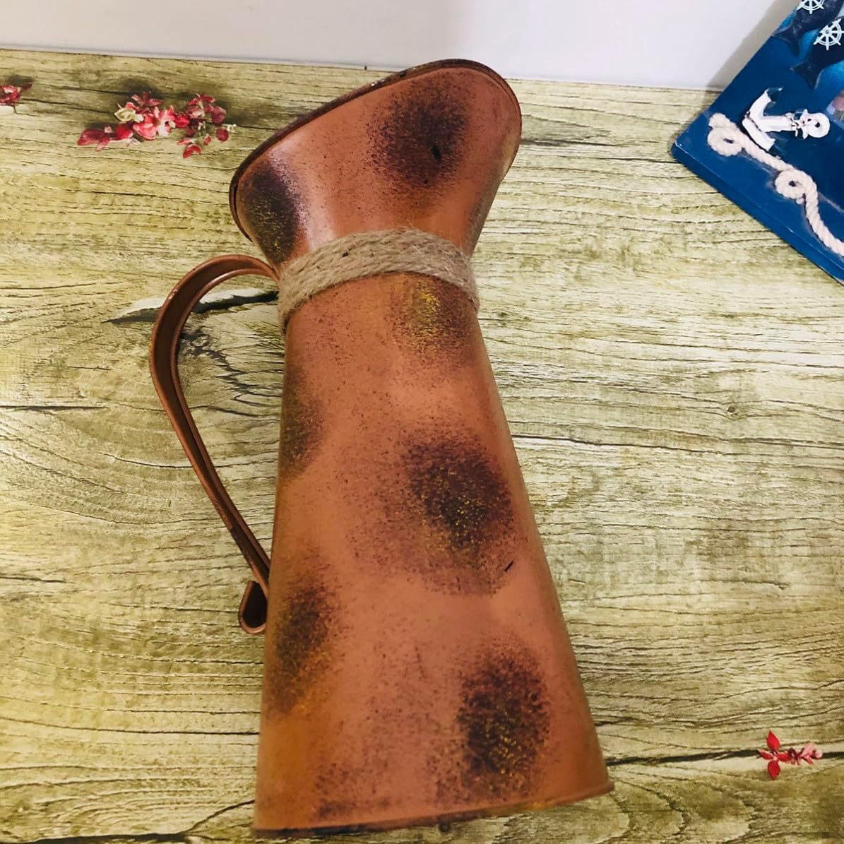Iron Decor Blackboard with Pitcher Coffee Handle for Dried Flowers