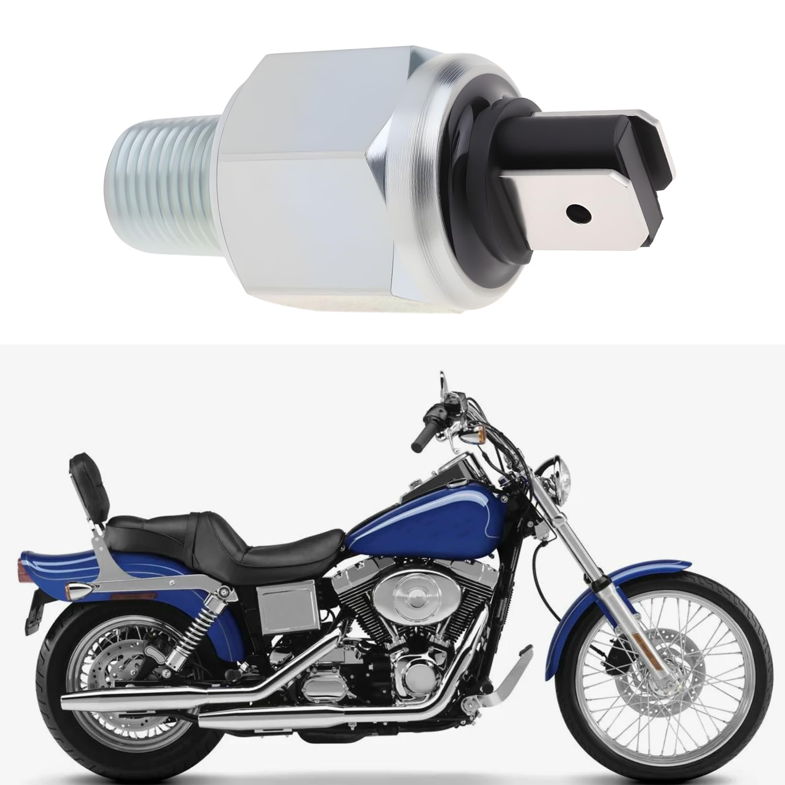 SG Store Interruptor de Freno Hidráulico Trasero de Motocicleta con Junta Tórica 72023-51A Compatible con Har-Ley Wide Glide