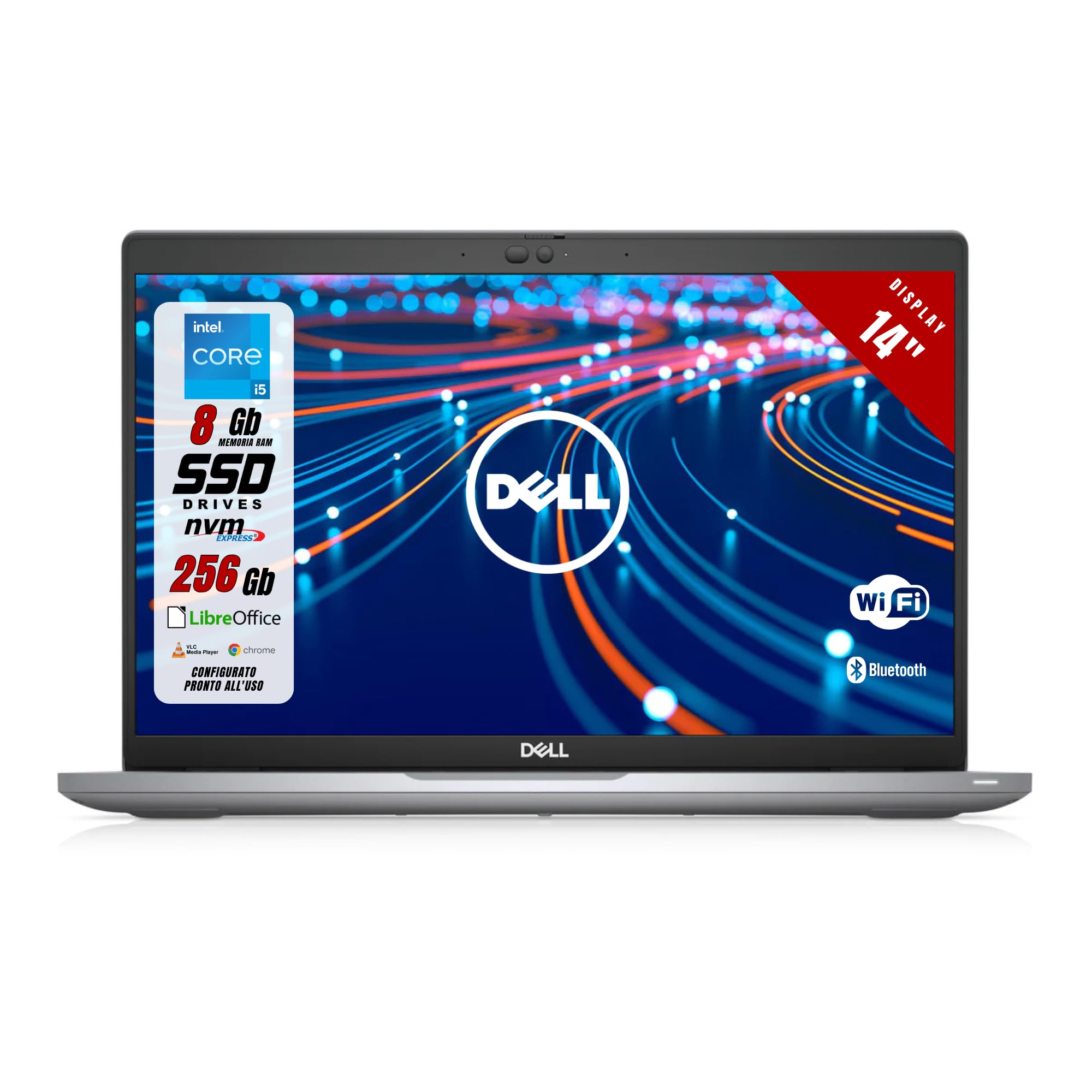 Dell Latitude 5420 - Pc Portatile Display 14" - Intel i5-1135G7 4 Core 2.40Ghz - 8 GB Ram, SSD da 256 GB - Notebook con Win 11 e Libre Office - Laptop Pronto all'uso (Ricondizionato)
