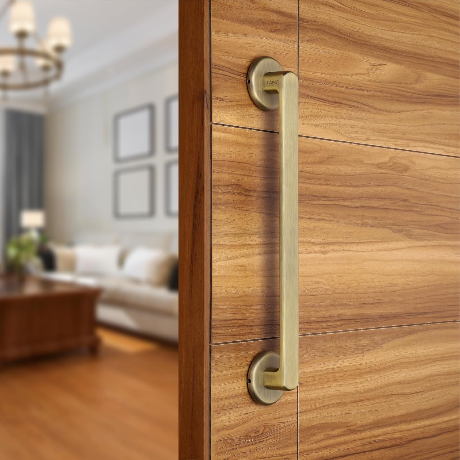 Silver Chrome Door Handle Lever Set Interior Passage Privacy Entry Stainless Steel Modern Style Durable Heavy Duty Round Rose Easy Installation Hardware Kit for Office