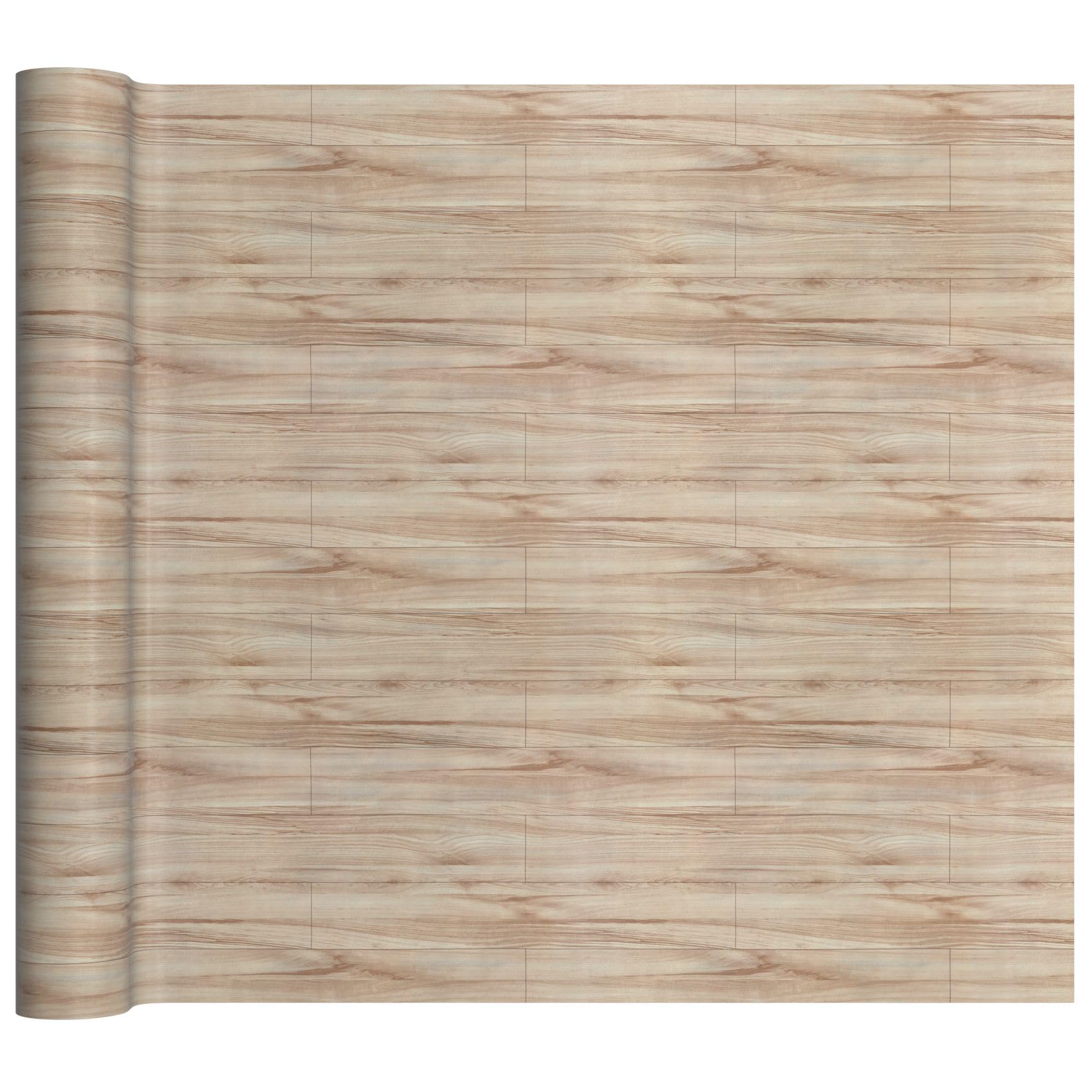 Rivestimento per pavimento in PVC al metro, in vinile, larghezza 140 cm, effetto legno, colore beige, 500 x 140 cm