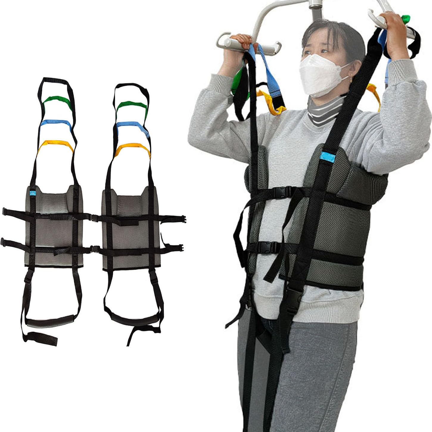 Cabestrillo De Elevación para Pacientes,Cinturón De Transferencia Ajustable,Cinturon De Seguridad para Ancianos,Cinturón De Transferencia,Peso De Carga 90KG