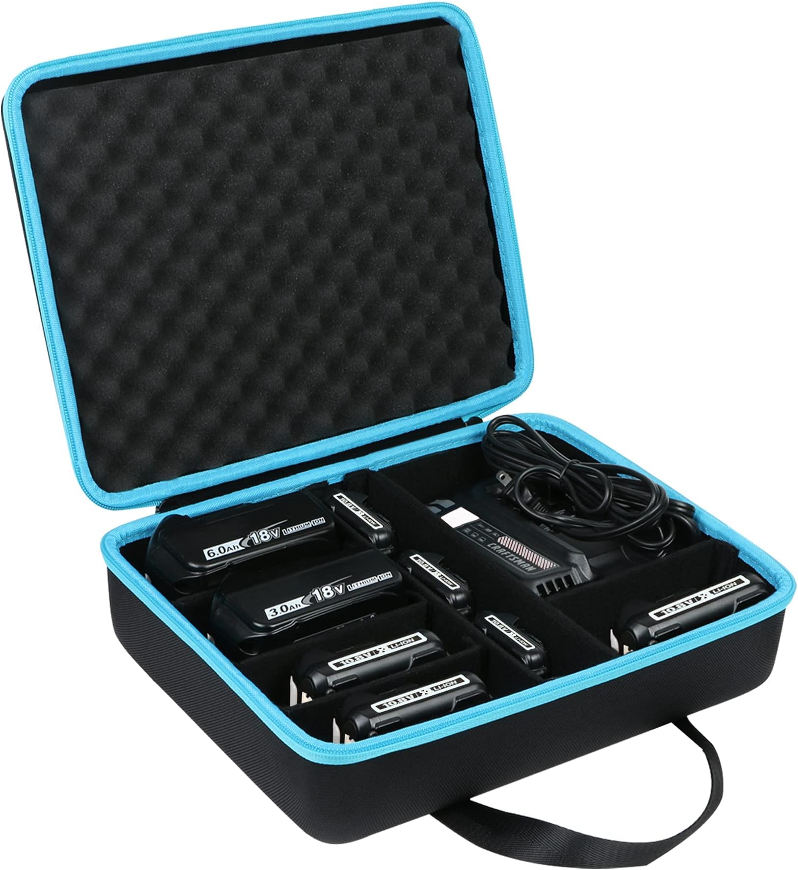 Makita Hard Battery Storage Box Holder - Carrying Case for 12V/18V/40V Battery & Charger