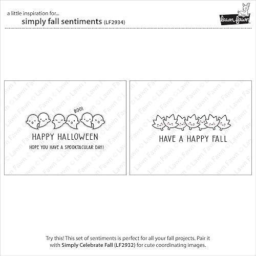 Miniatura 3 de Lawn Fawn LF2934 Simply Fall Sentiments 3X4 Juego de sellos transparentes