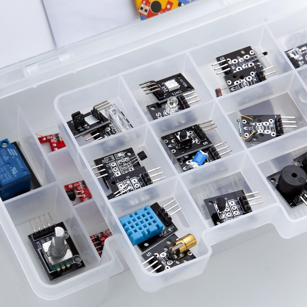 Elegoo EL-KIT-000 37-in-1 Sensor Module Kit for Arduino UNO R3, MEGA, Nano