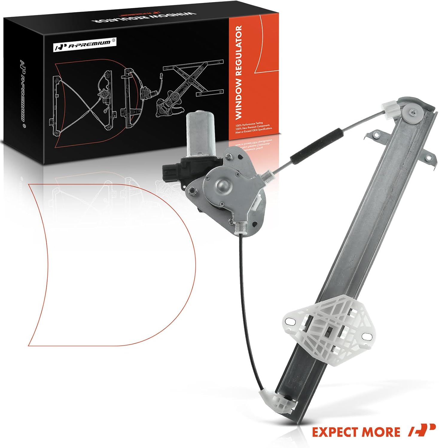 A-Premium Electric Power Window Regulator with Motor Compatible with Subaru Forester 2008-2013 Sport Utility Rear Left Driver Side