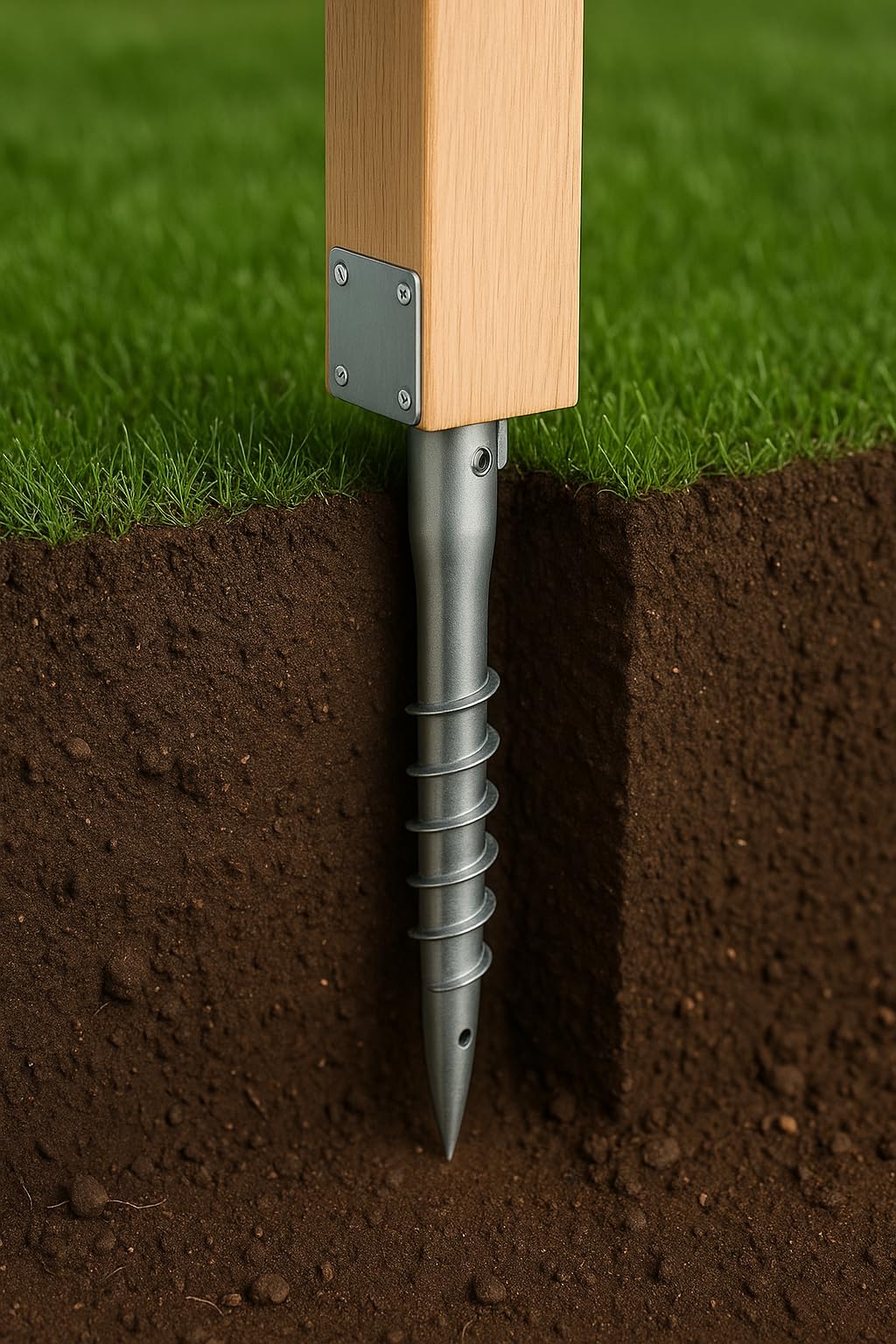 Lot de 4 supports de poteau en L pour poteaux en bois carré visser, douilles et douille de sol à visser