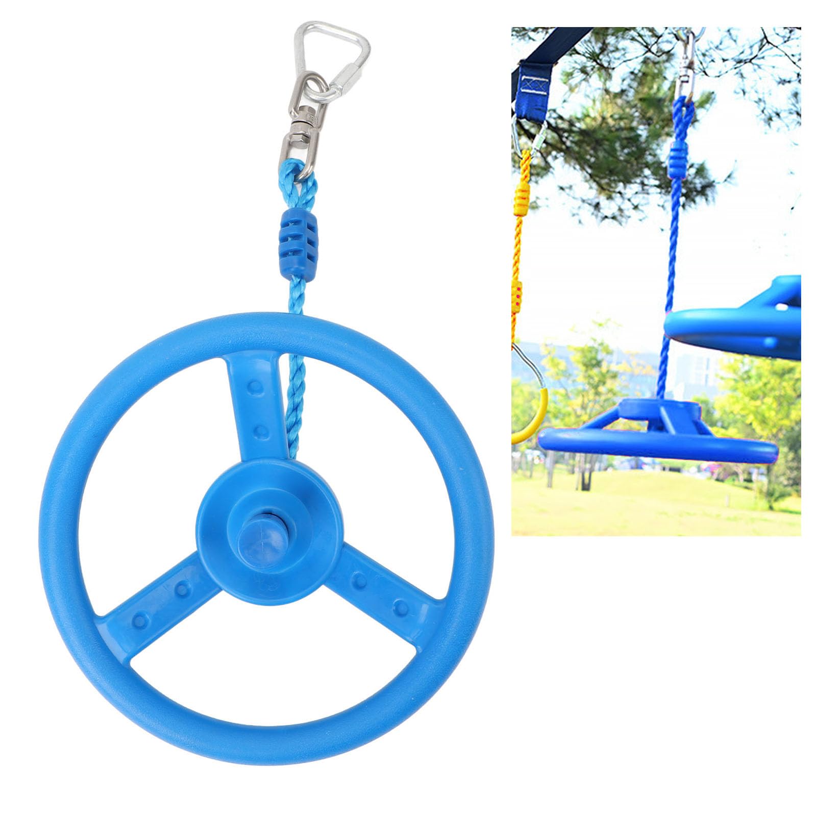 Rueda Giratoria para Gimnasio Infantil, Juego De Rueda De Mono Columpio Portátil con Cuerda, Equipo De Juego Multifuncional para Interior Y Exterior para Niños, Construcción De Plá