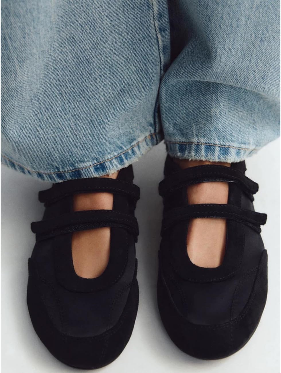 Casual Womens Elastic Strap Ballet Flats Slip On Round Toe Soft Ballerina Pumps