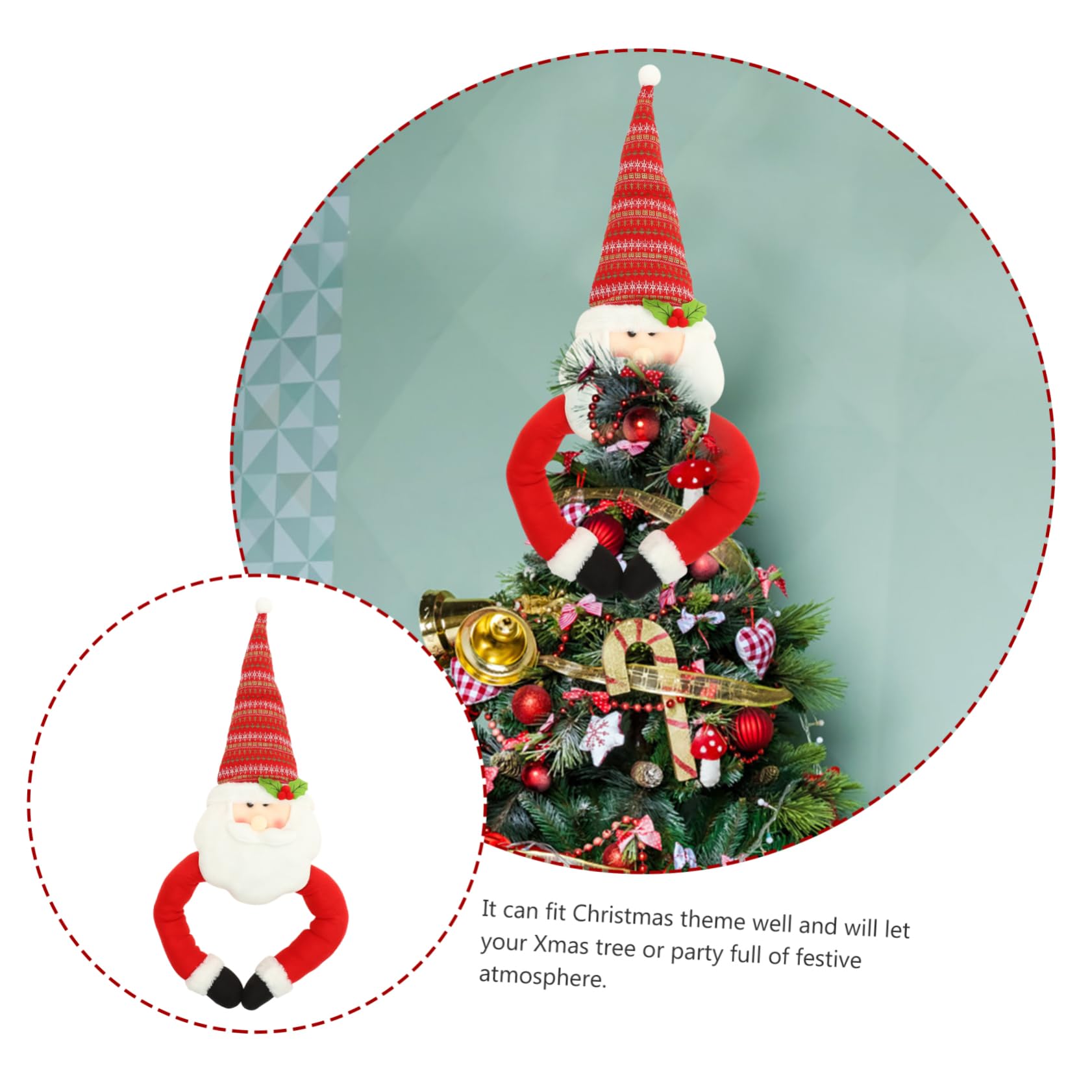 Cabilock Weihnachtsbaumspitze Christbaumspitze Dekorativ für Baumspitzenschmuck Christbaumschmuck Christbaumspitzenschmuck