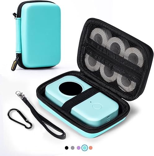 Miniatura 7 de Memoking T02 Estuche rígido de almacenamiento Compatible con Phomemo D30, SUPVAN E10, NIIMBOT D11, JADENS D110 y más, con bolsillo de malla con