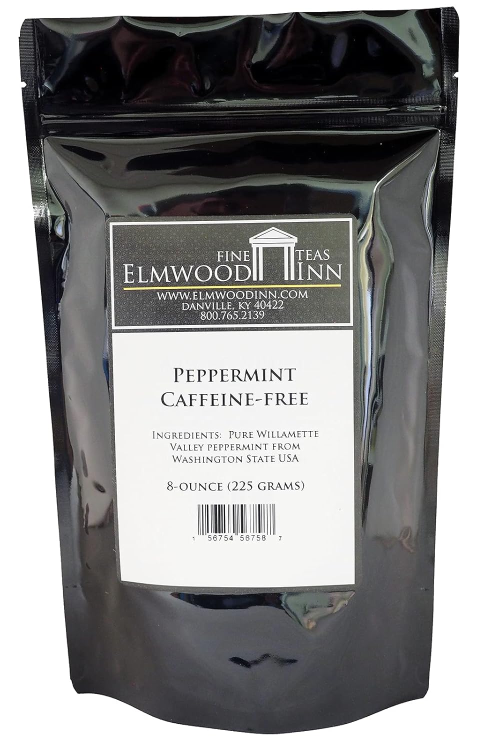 Elmwood Inn Fine Teas, Peppermint Caffeine-Free Herbal Tea, 8-Ounce Pouches