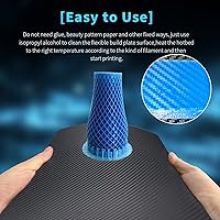 Vista 4 de Placa de construcción mejorada de 120x120mm, cama de impresión PET+PEI lisa/texturizada, placa de construcción de acero con resorte de doble cara