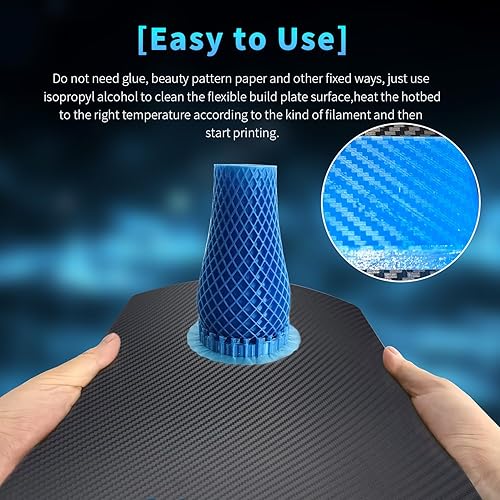 Miniatura 4 de Placa de construcción mejorada de 120x120mm, cama de impresión PET+PEI lisatexturizada, placa de construcción de acero con resorte de doble cara,