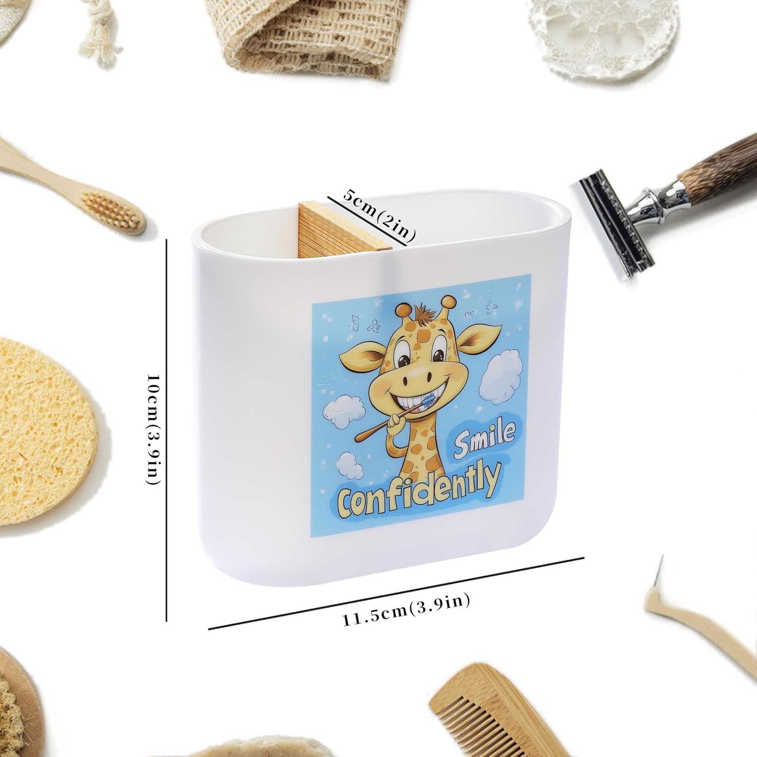 Toothbrush Holders for Bathroom, Bboo Divider, Multi-Functal Stora,