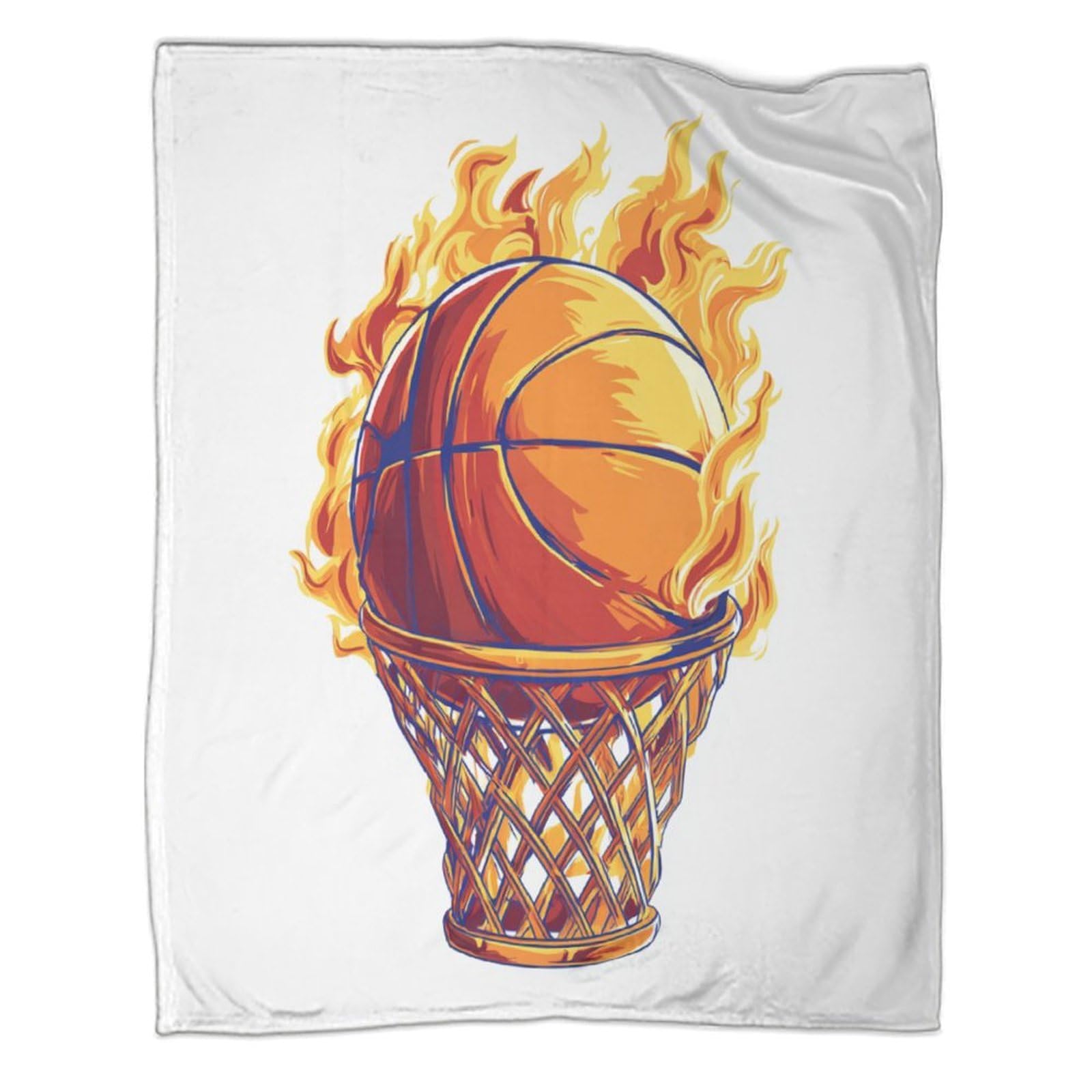 Plaid basket 3D couverture flanelle douce, idée cadeau d'anniversaire enfant et ado