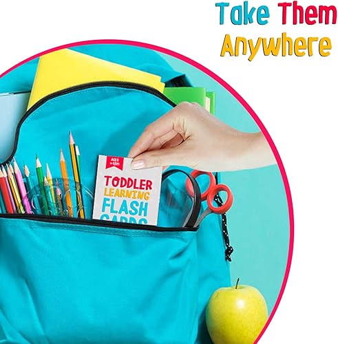 Miniatura 6 de Tarjetas didácticas para niños pequeños – Juego de 65 animales, colores, formas, números y tarjetas flash del alfabeto para niños pequeños –