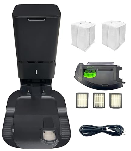 SCREENTRONICS Base de carga automática de eliminación de suciedad, repuesto compatible con iRobot Roomba aspiradoras i1 i1+ i2 i2+ i3 i3+ i4 i4+ i5