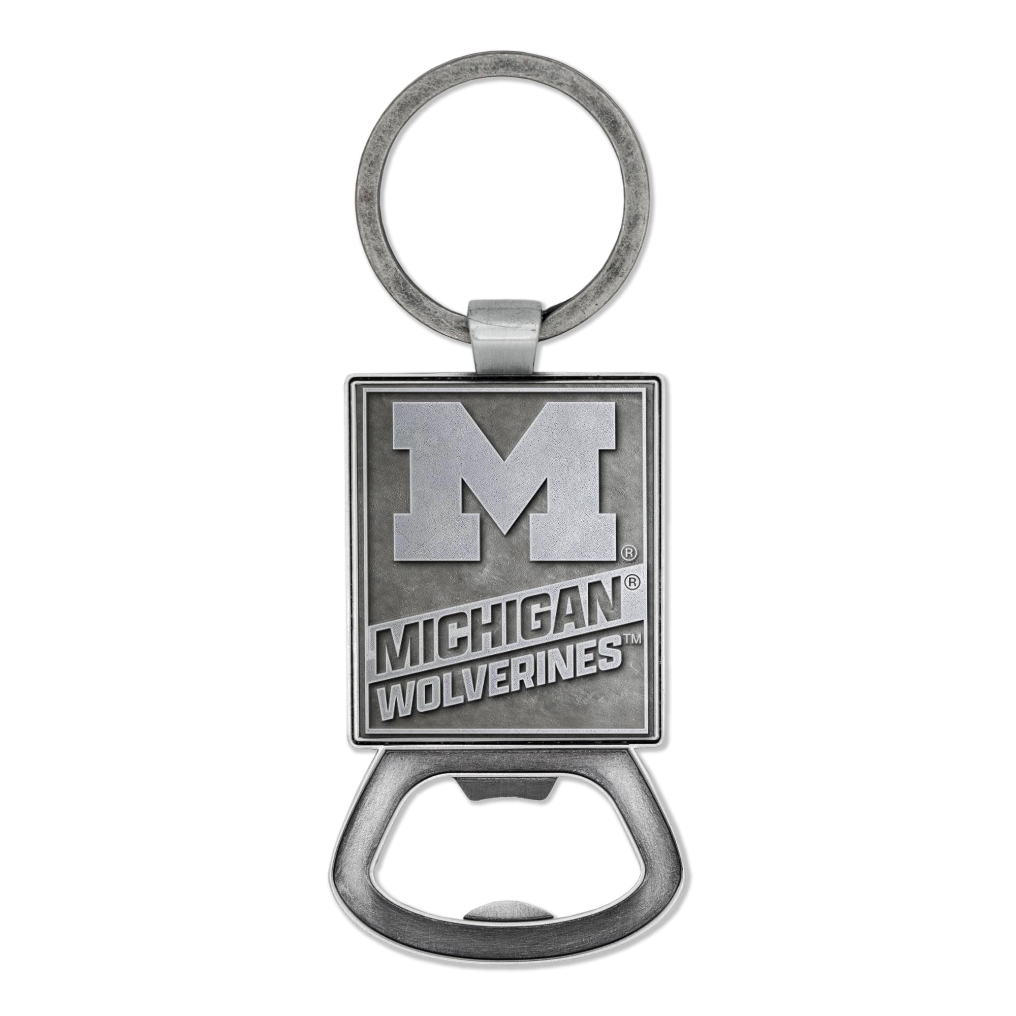 Rico Industries Unisex Michigan Wolverines Ncaa Pewter Style Bottle Opener Keychain