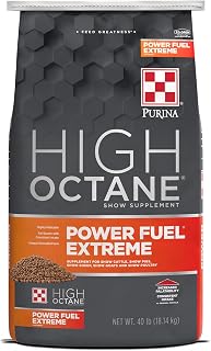 Purina High Octane Power Fuel Extreme Topdress Show Supplement | Show Animal Supplement for Show Cattle, Pigs, Sheep, Goats and Poultry | 40 Pound (40 LB) Bag