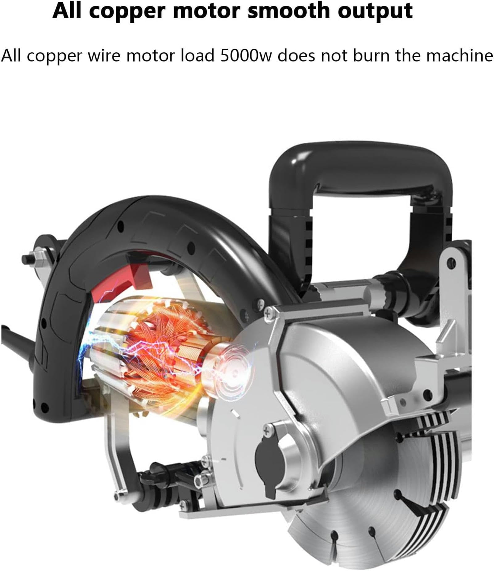 Ranuradora de Pared de 5000 W y 6500 RPM, ranuradora eléctrica para Pared, máquina de Corte y ranurado de Paredes para ladrillo, Granito, mármol y hormigón.