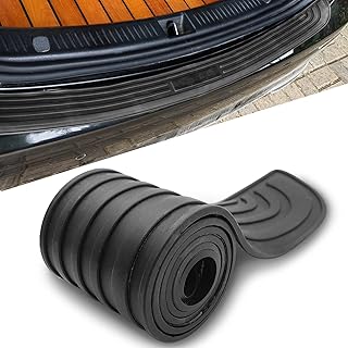 NTNEV Car Rear Bumper Protector, Universal Black Rubber Protective Pad, Scratch-Resistant Trunk Door Sill Protector Exterior Car Accessories