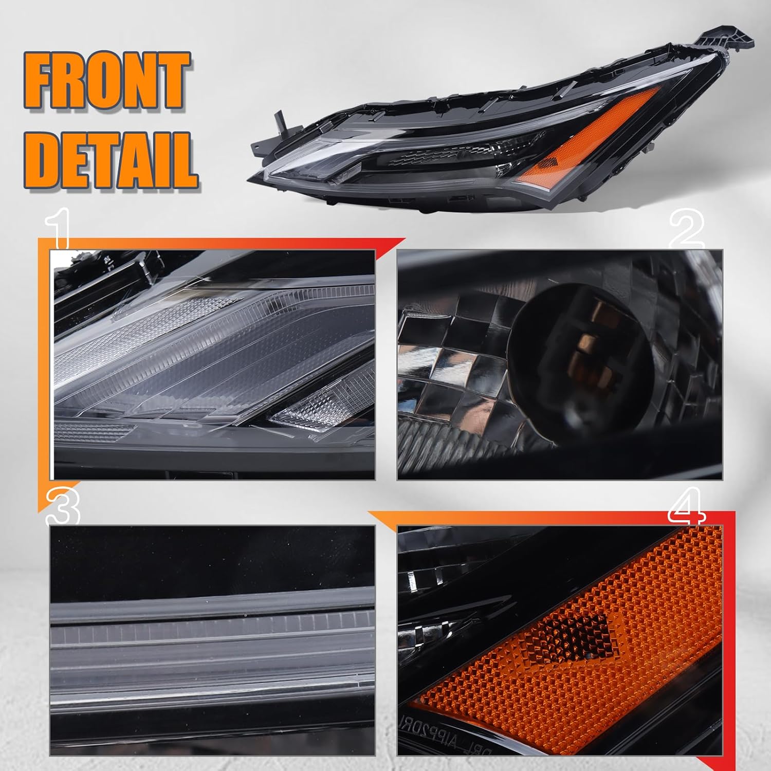 LED DRL Headlight w/Halogen Signal Compatible With 2021-2023 Nissan Rogue (Without bulbs) Upper Headlamp Left Driver Side 26125-6RR0A NI2562102