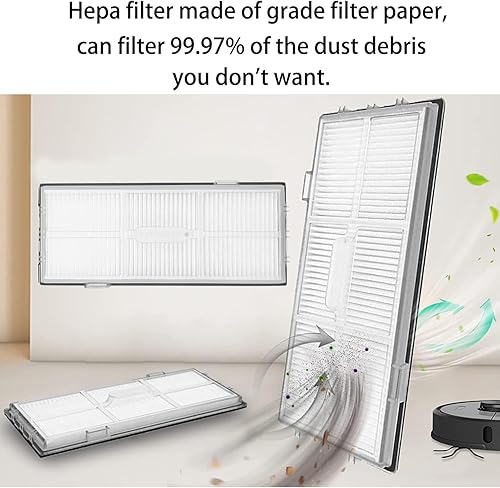 Miniatura 3 de Kit de accesorios de repuesto para Roborock S8 Pro Ultra S8+ S8 Robot Aspiradoras Partes, 2 Cepillos Principales, 2 Filtros, 4 Cepillos Laterales