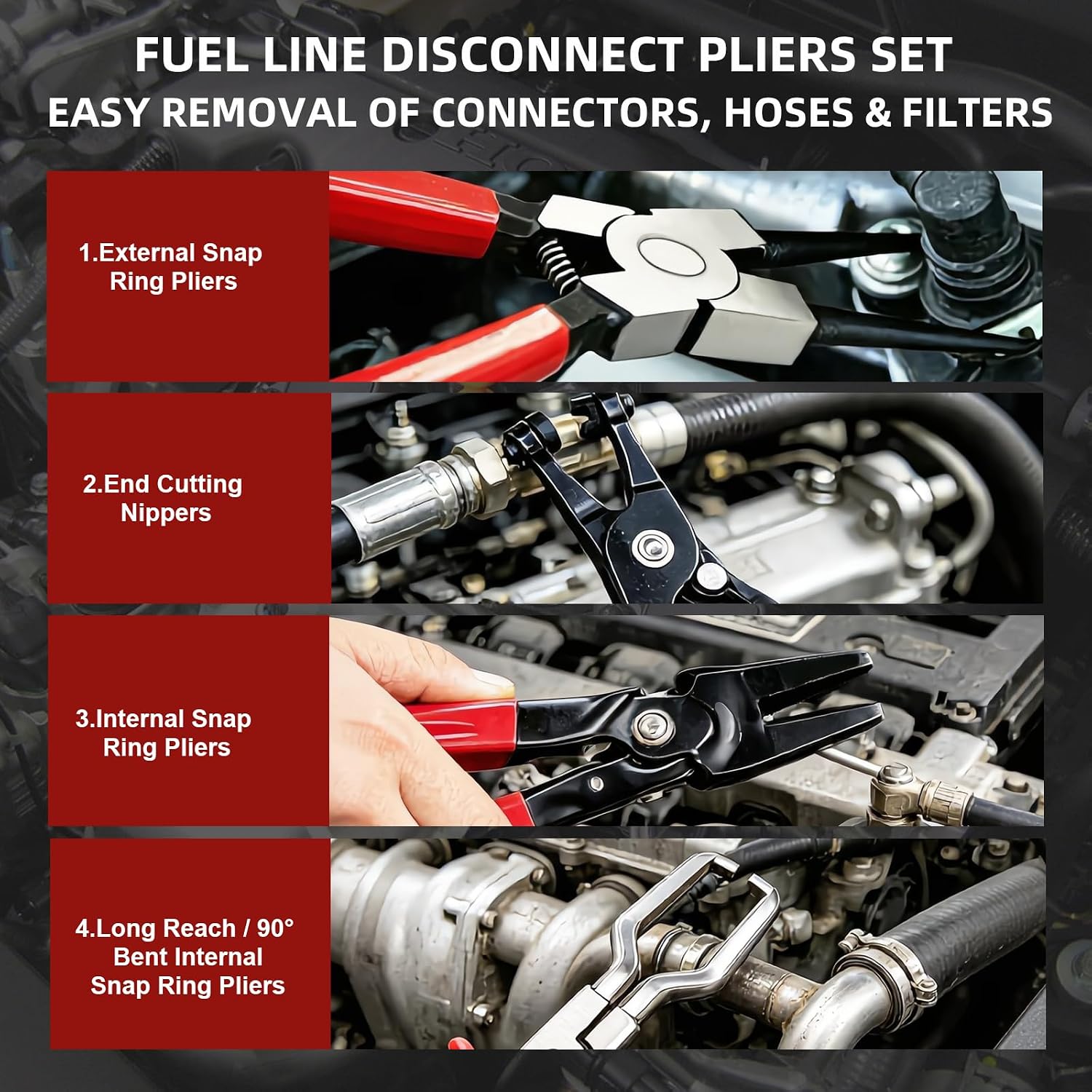 14PCS Automotive Electrical Disconnect Pliers and Connector Removal Set