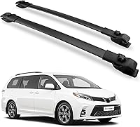 Richeer 220LBS Heavy Duty Aluminum Roof Rack Cross Bars for 2011-2020 Toyota Sienna Raised Side Rails - Cargo Luggage Bike Carrier