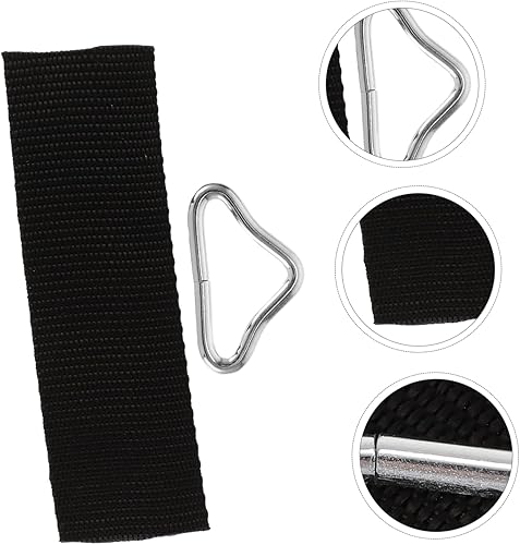 Miniatura 3 de COHEALI 30pcs Trampolín Hebilla Trampolín Reparación Mat Acero Inoxidable Triángulo Anillos Vendaje Conector Colchón Cama para Niños Trampolín