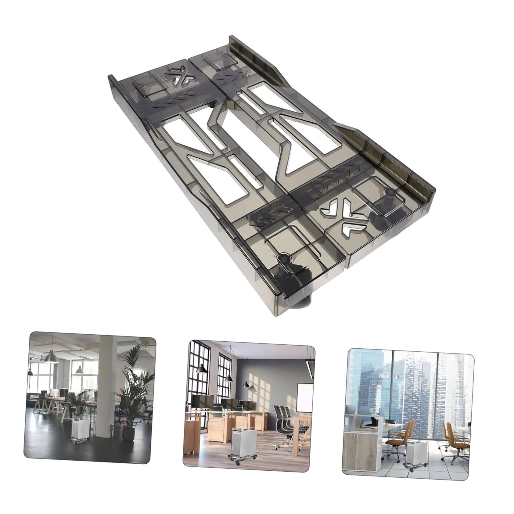 HOMSFOU Soporte Ajustable para CPU con Ruedas Estante Móvil De Ordenador Diseño Retráctil y Ventilado para Escritorios y Alfombras Ajustable