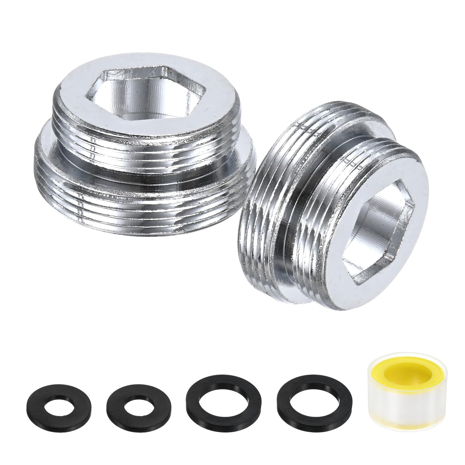 M METERXITY 2-Pack Faucet Adapter, M26 Male to M22 Male, for Kitchen