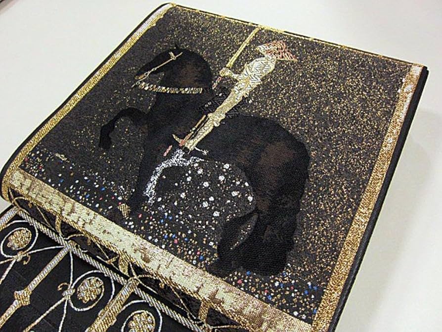 新品西陣織袋帯 【綿芯仕立付】名画をモチーフに黄金の騎士