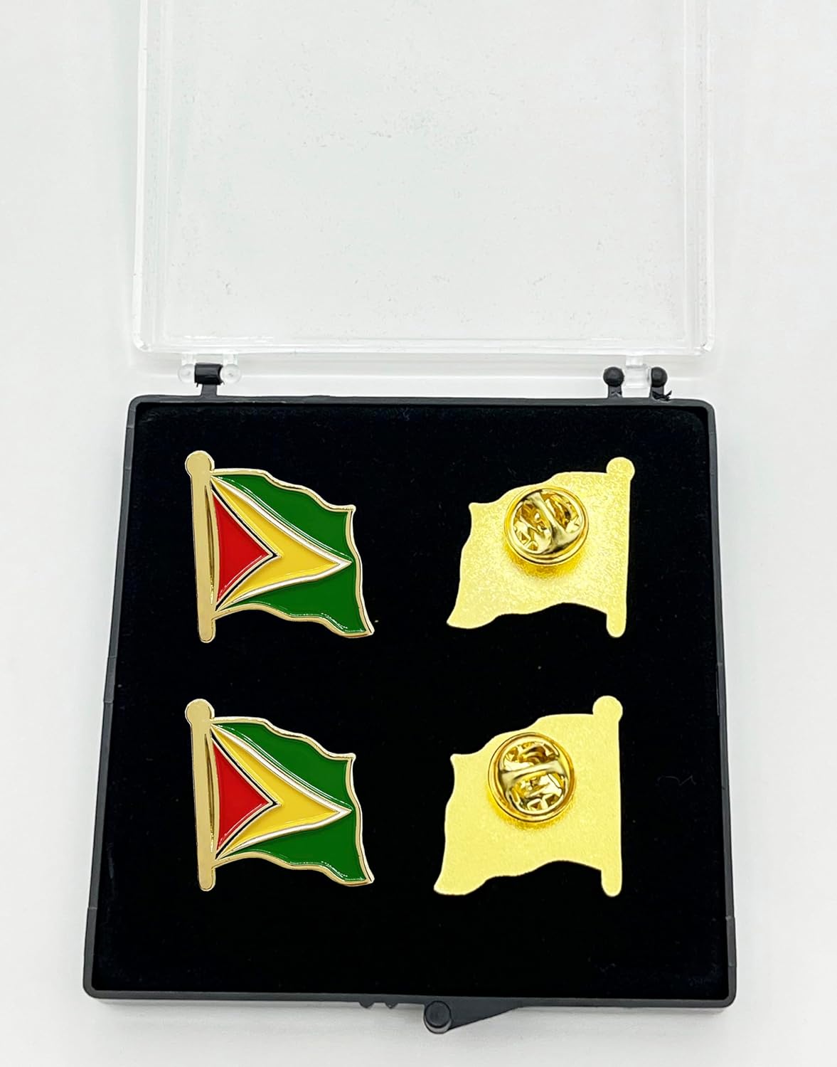 stidsds Guyana Flag Pin - Guyana Flags Pins Lapel Guyanese Flag Enamel Lapel Pin Men Women Suit & Waving Patriotic Metal Badge Souvenir Hat Backpacks Decoration(4 Pack) - Image 5