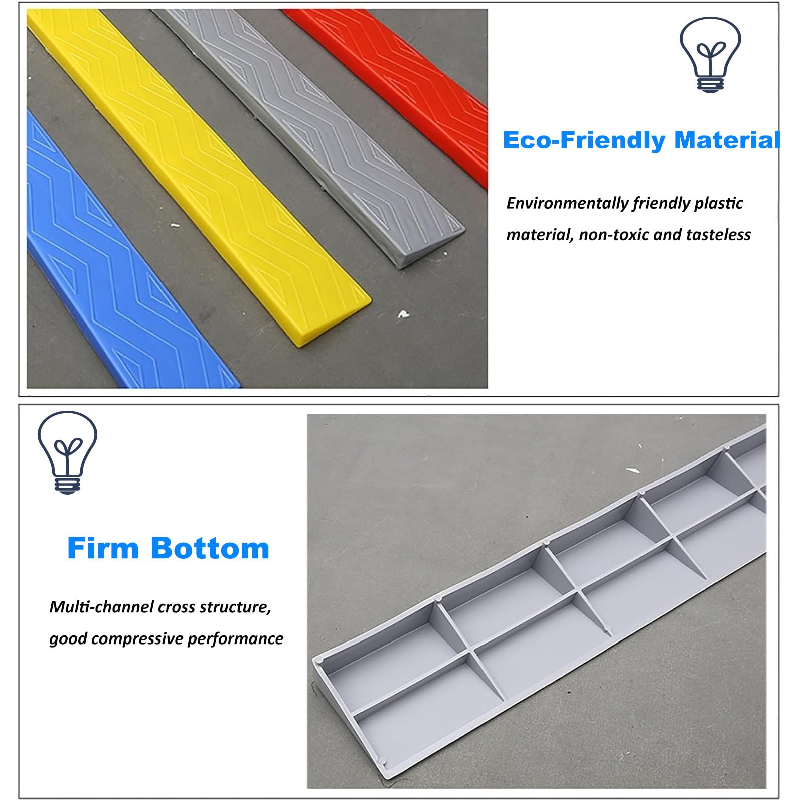 Negro,100 * 13 * 6 cm,Puerta Umbral Rampa, Acceso Umbral Rampas para Sillas De Ruedas para Barrer Robots Bicicletas Scooters Equipaje