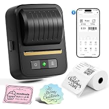 Label Maker Machine with Tape Portable 2" Label Printer For Small Business