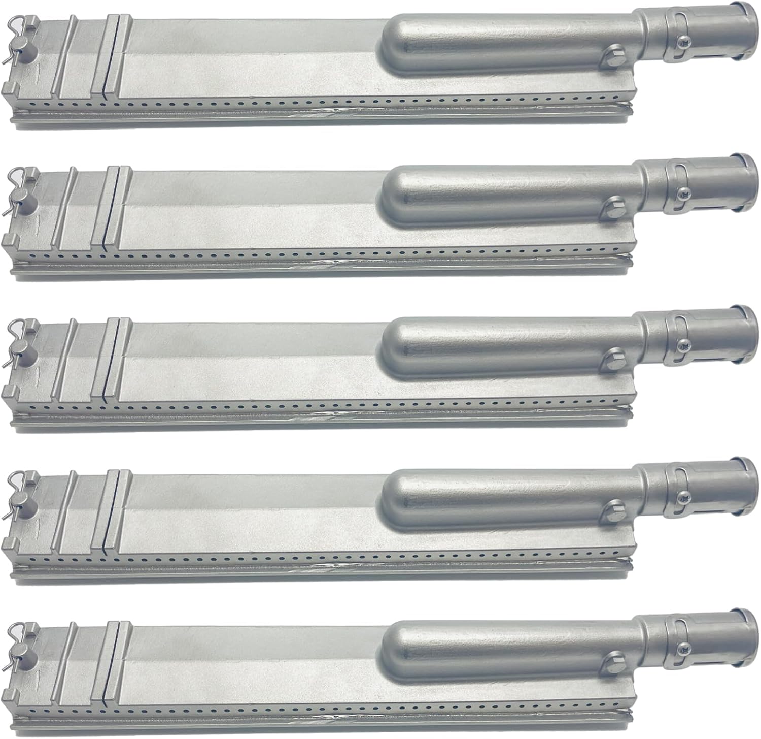 16516 Stainless Steel 5 Burner Replacement for Bull Angus 57568 57569 57568CE 57568AGA 57569CE 65073 Cal Flame G, Lion Premium 90000, Diablo, Jenn Air 720-0163, 720-0164, 720-0165 Gas Grill 16-1/8"