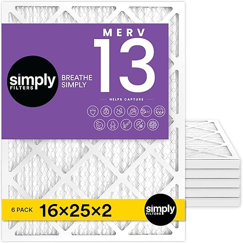 Vista 11 de Simply Filtro de aire de 10 x 10 x 1, Merv 13, MPR 1500, paquete de 6, para horno de aire acondicionado y HVAC