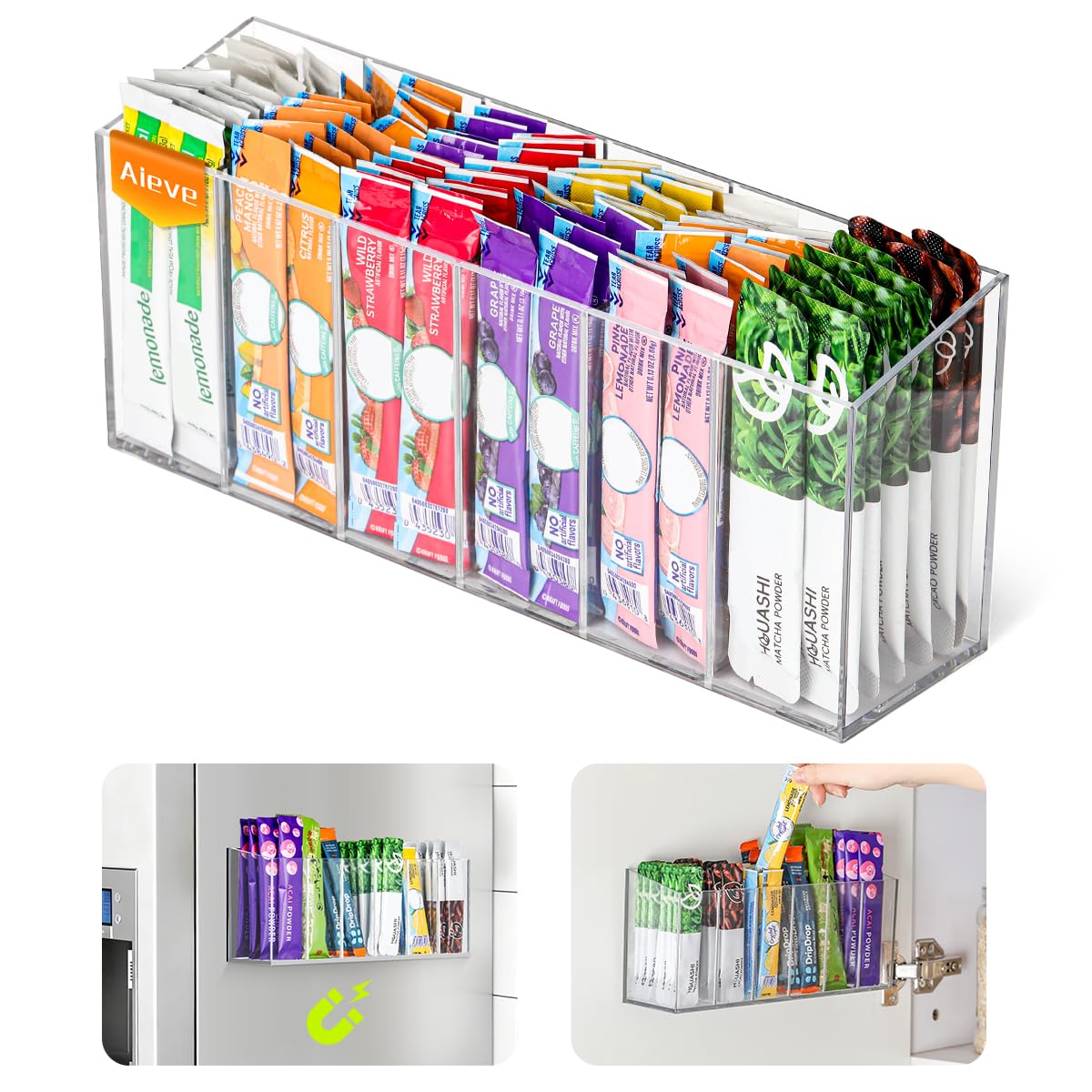 Amazon.com: AIEVE Drink Packet Organizer, Mountable Water Packet