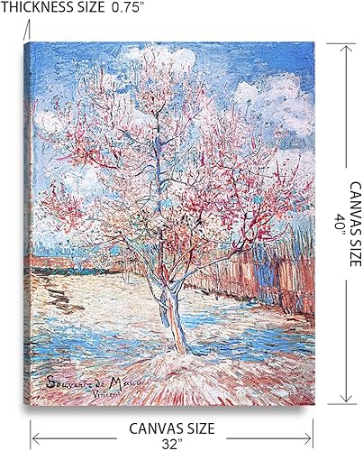 Vista 775 de DECORARTS - Almond Blossom Tree - Vincent Van Gogh Art Reproduction. Giclee Canvas Prints Wall Art for Home Decor 30x24