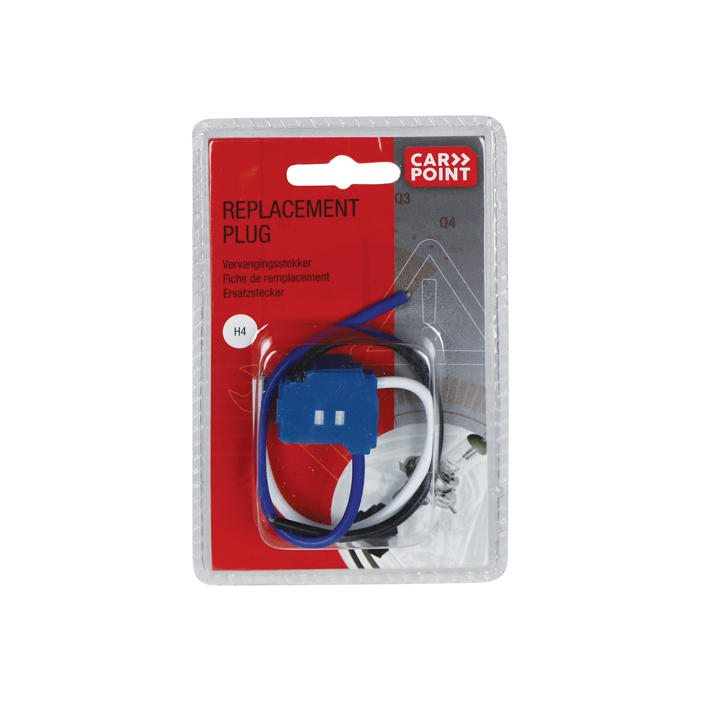 Carpoint H4 Stecker | Keramik Ersatzstecker für H4 Autolampen