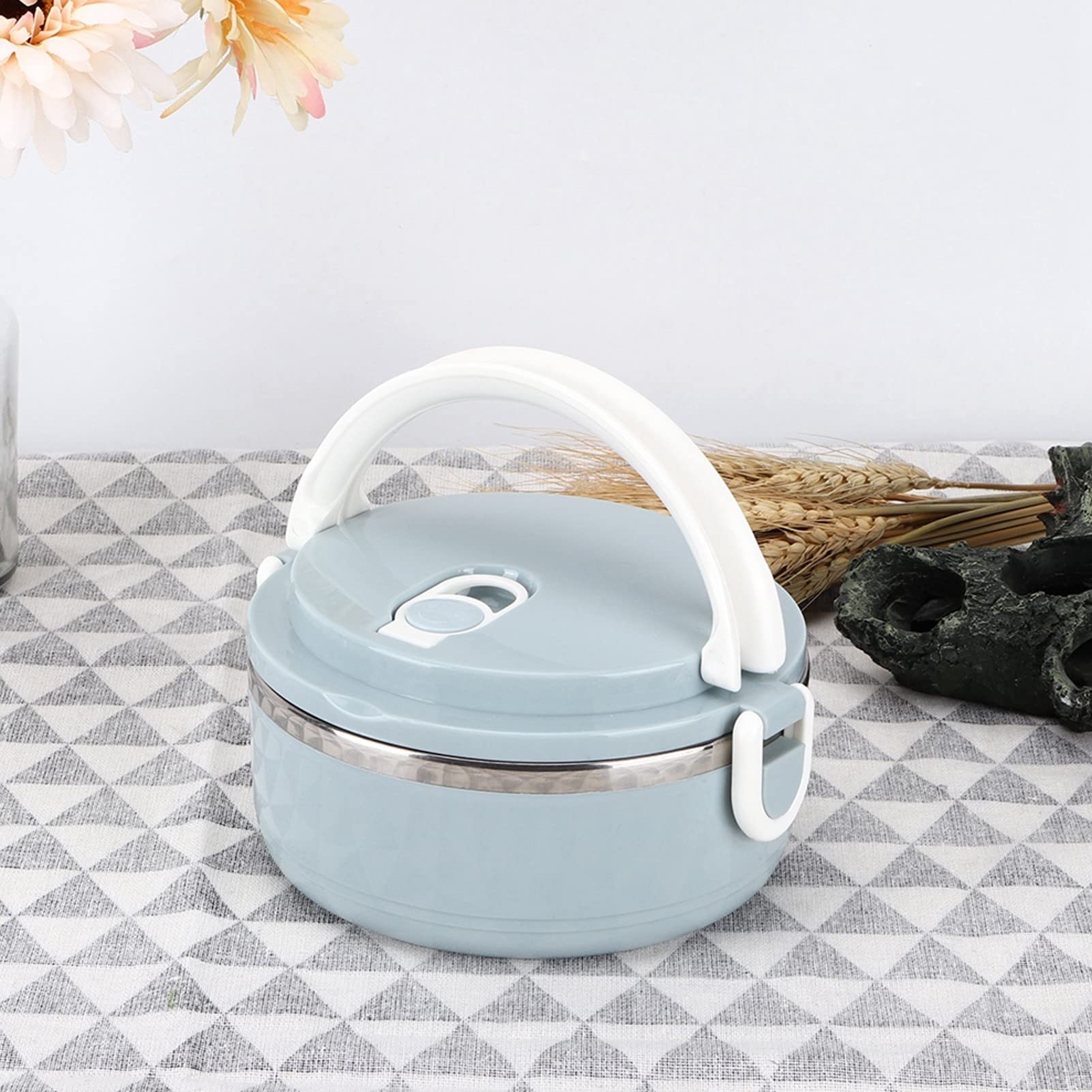 SePkus Fiambrera, Fiambrera Bento Portátil De Acero Inoxidable Fiambrera Térmica De Acero Inoxidable 304 para La Cocina Casera 1 X Fiambrera