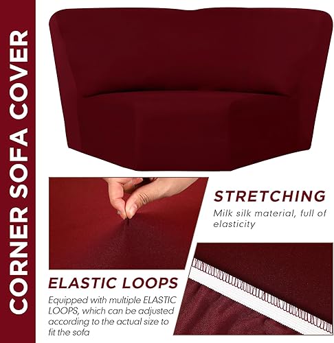 Miniatura 4 de Weysat Funda elástica para sofá esquinero, protector de muebles para sala de estar, funda de sofá reclinable seccional, sofá reclinable en forma de
