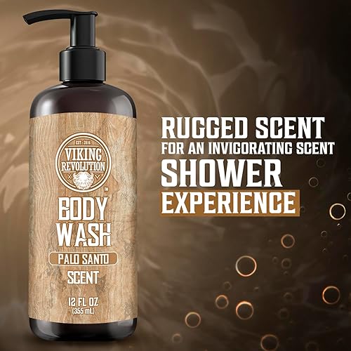 Miniatura 5 de Viking Revolution Palo Santo Gel de Ducha Corporal para Hombres - Gel de Ducha Corporal Hidratante para Hombres con Vitamina E y Aloe Vera - Gel de