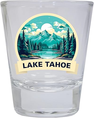 Miniatura 1 de R and R Imports Lake Tahoe California Design A Souvenir - Vaso de chupito redondo transparente de 1.5 onzas