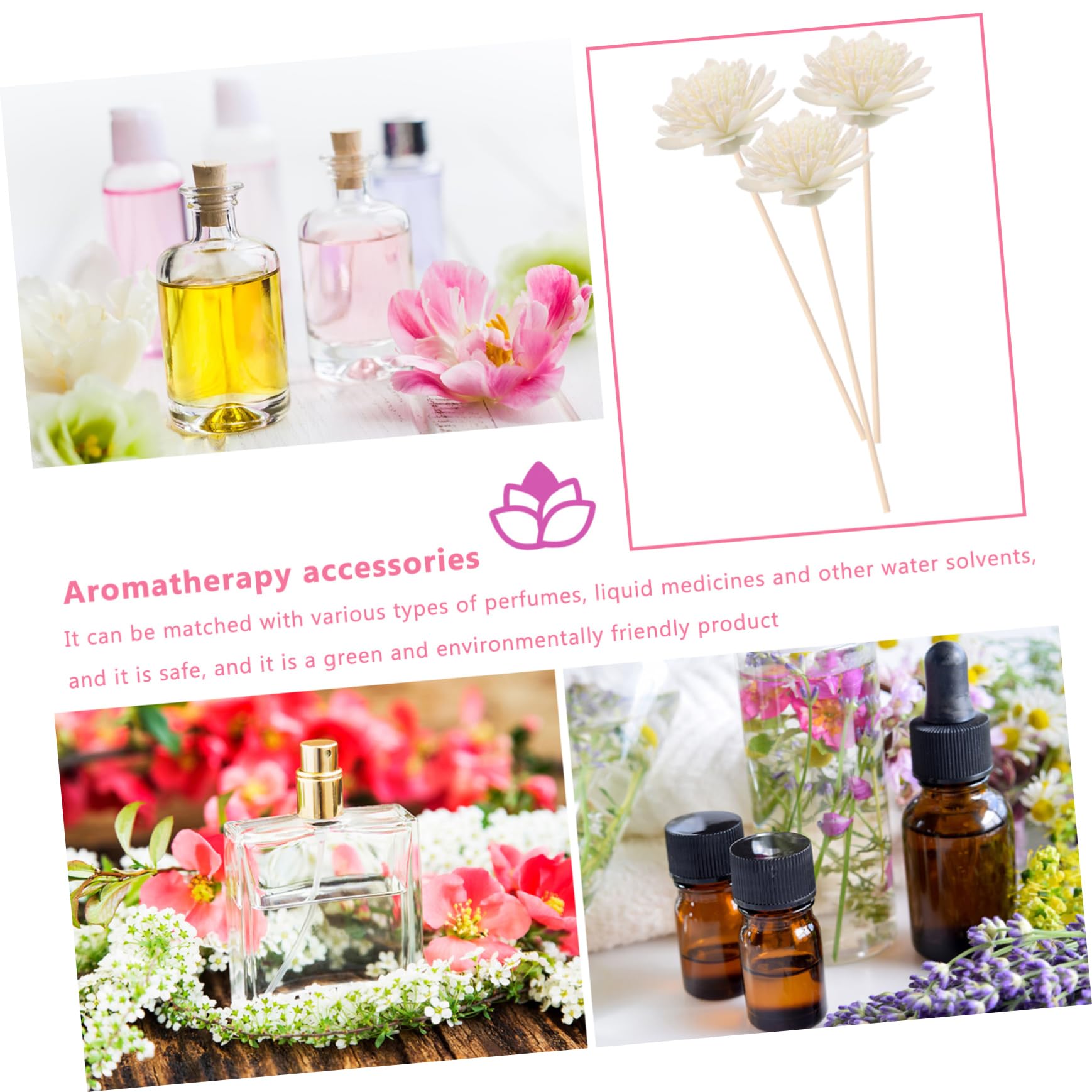SHOWERORO 300piezas Flores Difusoras De PE para Aromaterapia Accesorios De Perfume y Decoración para
