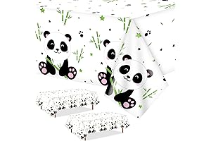 3 Pack Panda Party Tablecloths: Enhance Your Panda-Themed Festivities