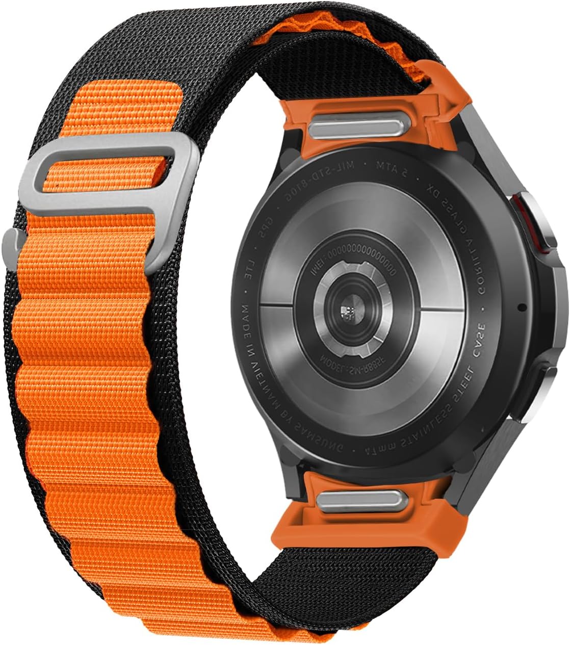 One Click Alpine Loop Bands Compatible with Samsung Galaxy Watch 7 Band/Galaxy Watch 6 4 5 FE Band 40mm 44mm/Watch 6 4 Classic 47mm 43mm 42mm 46mm/5 Pro 45mm, 20mm No Gap Nylon Sport Strap for Men